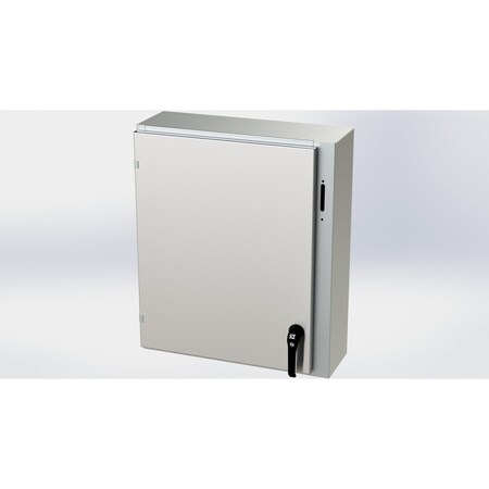 Saginaw Control & Engineering 2 Point Latch Electrical Enclosures, 30 in H, 8 in D, 25.38 in W, NEMA 3R, 4, 4X, 12, 13 SCE-30XEL2508SS6LP